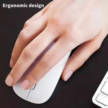 Беспроводная мышь, чувствительная, бесшумная, ультратонкая, 2,4 ГГц, 1600 точек на дюйм, настольная мышь розового золота