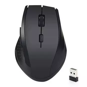 Беспроводная мышь Mini 2.4G USB Компьютерная мышь Оптическая мышь Регулируемая мышь DPI для Windows Mac Linux чёрный
