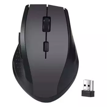 Беспроводная мышь Mini Silent 2.4G USB Компьютерная мышь Оптическая мышь Бесшумная Регулируемая мышь DPI для Windows Mac Linux чёрный