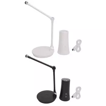 Беспроводная настольная лампа с 3-мя цветовыми температурами, сенсорным управлением, магнитной зарядкой, светодиодной настольной лампой с RGB-проектором White