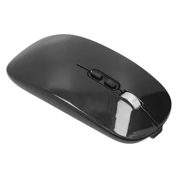 Беспроводная оптическая мышь 2,4 ГГц Bluetooth 5.0 с двухрежимной зарядкой для игрового офисаЧерная чёрный