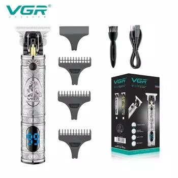 Беспроводная оригинальная винтажная машинка с нулевым зазором 0, цельнометаллическая машинка для стрижки волос со светодиодной подсветкой T9, триммер с переключателем, парикмахерская, мужская бритва цвета: золотистый, серебристый золотой