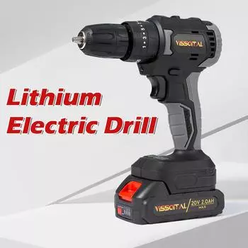 Бесщеточный шуруповерт литиевая электрическая дрель электроинструмент 2-скоростной бесщеточный двигатель практичный набор для ремонта шуруповерта чёрный