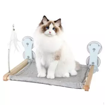 Беспроводная полка для оконного окуня для кошек, настенная двусторонняя крышка, сверхмощная кровать для загара