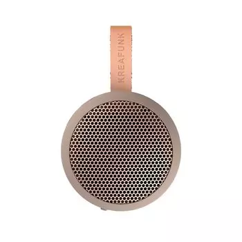 Беспроводная портативная колонка KREAFUNK aGO II с зарядкой IPX5 уровня водонепроницаемости конструкции SDGs устойчивый IVORY SAND Bluetooth5.1 Type-C