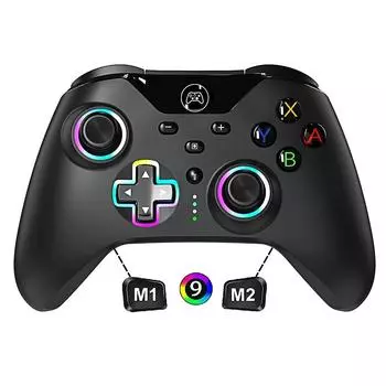 Беспроводная ручка Switch, 9 проводов для подсветки с RGB/переключатель Lite/переключатель Lite/возврат, 9 проводов для подсветки с RGB Package:17*15.2*6.8cm чёрный
