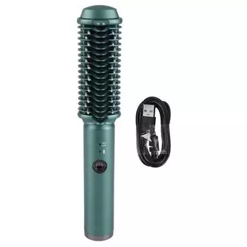 Беспроводная щетка для выпрямления волос, завивки, равномерного и быстрого нагрева, перезаряжаемая через USB, инструмент для укладки волос