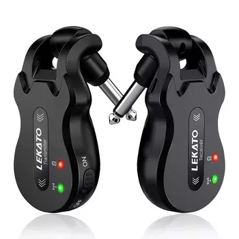 Беспроводная система для гитары LEKATO Чип подключается напрямую к гитаре Усилитель для электрогитары Без кабелей Электрогитара Без помех Диапазон передачи