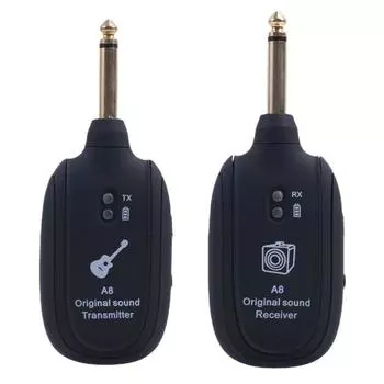 Беспроводная система гитары A8, приемник передатчика для электрогитары, бас-гитары