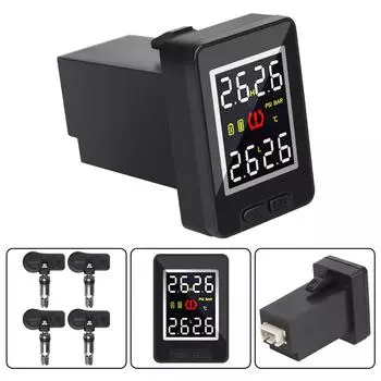 Беспроводная система контроля давления в шинах для Toyota, 4 шт., внешний внутренний датчик, автомобильный датчик TPMS, мониторинг температуры в реальном времени, водонепроницаемый External Sensors