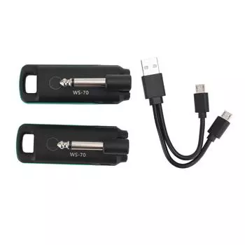 Беспроводная система передачи звука гитары USB перезаряжаемый UHF беспроводной гитарный передатчик-приемник