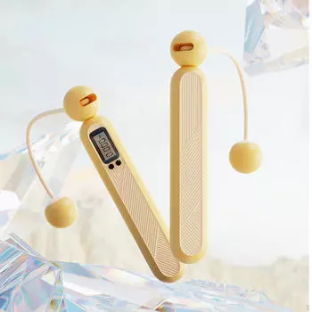 Беспроводная скакалка с цифровым подсчетом и пропуском, регулируемая длина со счетчиком No Long Rope