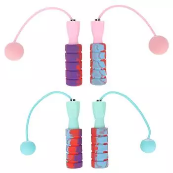 Беспроводная скакалка с шарикоподшипником и нескользящей ручкой TangleFree. Скакалка для прыжков без веревки. Pink Pink