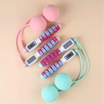 Беспроводная скакалка с утолщенным цельным стальным подшипником, профессиональная регулируемая скакалка из ПВХ с электронным подсчетом, спортивные товары зелёный