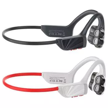 Беспроводная спортивная гарнитура, водонепроницаемая, совместимая с Bluetooth, удобная для тренировок чёрный