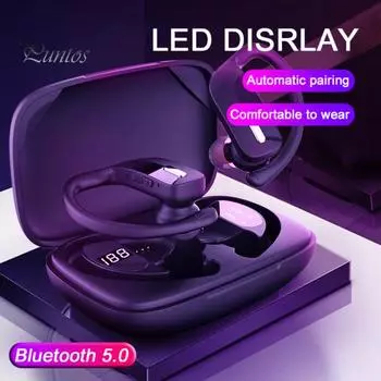 Беспроводная стереогарнитура T17 True Wireless с поддержкой Bluetooth V5 и светодиодным индикатором питания. Высокочеткий звук HiFi. чёрный