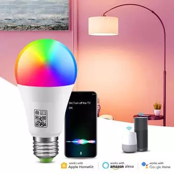 Беспроводная светодиодная умная лампа WIFI Homekit лампочка 9 Вт Siri Voice APP Управление лампой Homekit RGB Умное домашнее освещение для Apple IOS 9W