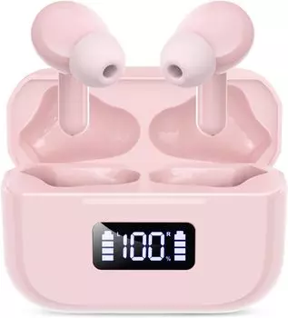 Беспроводная связь Bluetooth Беспроводная связь Bluetooth Автоматический светодиодный дисплей оставшейся емкости до 48 часов быстрого звука Touch One Удобная посадка розовый