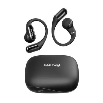 Беспроводная связь Bluetooth Sanag G6S не блокирует ваши наушники Техническое соответствие IPX4 Водонепроницаемость до 48 часов Ультралегкие наушники с открытым ухом и картой TF чёрный