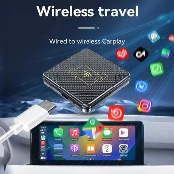 Беспроводная связь CarPlay Беспроводная Android Auto Box 2,4G и 5,8 ГГц Wi-Fi BT Автоматическое подключение Plug&Play для проводных автомобилей AA CP, подключенных к беспроводному адаптеру Carplay Dongle