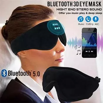 Беспроводная связь с микрофоном для сна, маска для сна, 3D маска для глаз, гарнитура, повязка на голову, мягкая музыкальная гарнитура, маска для глаз, эластичная удобная