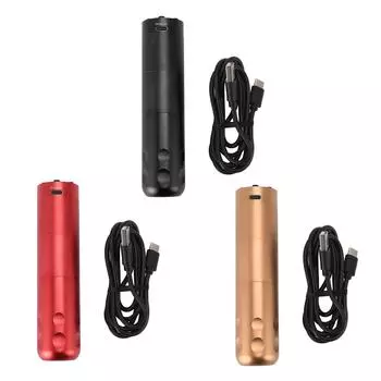 Беспроводная тату-машинка, ручка, емкость 1300 мАч, шейдер, вращающаяся ручка для татуировки со светодиодным экраном Black