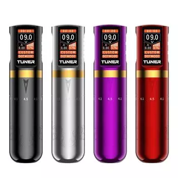 Беспроводная тату-машинка с блоком питания на 2200 мАч, роторная тату-машинка с ходом 4,5 мм для художников по боди-арту, 12000 об/мин чёрный