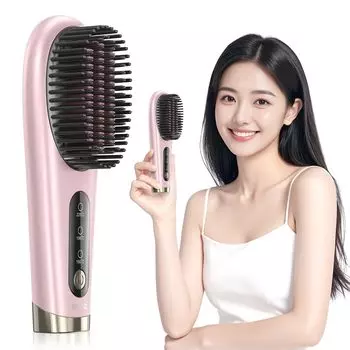 Беспроводная термощетка llano, последняя модель, 100 миллионов отрицательных 6400 мАч, большая емкость, мини-утюг, щетка MCH, быстрый нагрев, быстрая зарядка, портативный прямой