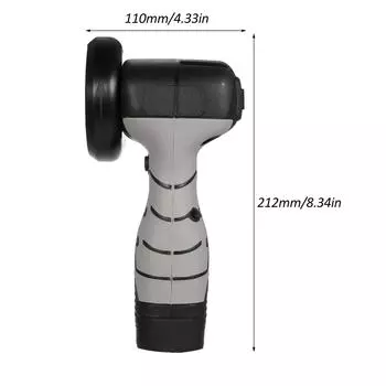 Беспроводная угловая шлифовальная машина, электрический шлифовальный инструмент, 7000 об/мин, мини-шлифовальная машина с аккумулятором 2 шт., 16,8 В, 2000 мАч US Plug чёрный