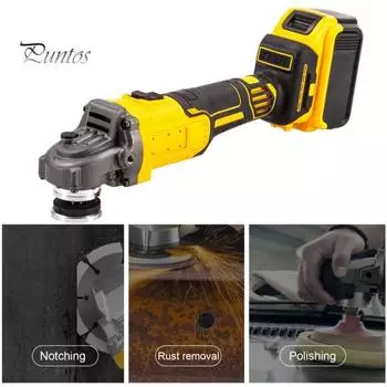Беспроводная угловая шлифовальная машина с эргономичной ручкой, регулируемой скоростью вращения 9000 об/мин, мощным бесщеточным двигателем, электрическим шлифовальным инструментом Sets