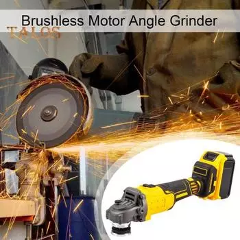 Беспроводная угловая шлифовальная машина с эргономичной ручкой, регулируемой скоростью вращения 9000 об/мин, мощным бесщеточным двигателем, электрическим шлифовальным инструментом Sets
