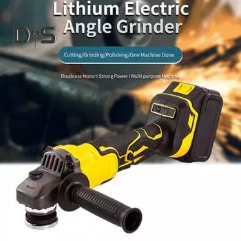 Беспроводная угловая шлифовальная машина с бесщеточным двигателем 9000 об/мин. Высокоскоростная бесшумная ручная угловая шлифовальная машина с питанием от аккумулятора A