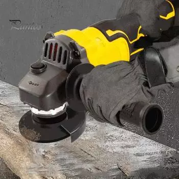 Беспроводная угловая шлифовальная машина с бесщеточным двигателем 9000 об/мин. Высокоскоростная бесшумная ручная угловая шлифовальная машина с питанием от аккумулятора A