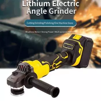 Беспроводная угловая шлифовальная машина с бесщеточным двигателем 9000 об/мин. Высокоскоростная бесшумная ручная угловая шлифовальная машина с питанием от аккумулятора