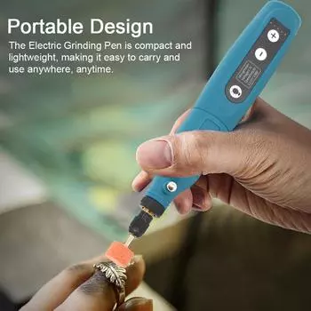 Беспроводная USB-ручка для гравировки, компактная электрическая дрель-ручка, портативная ручка для резьбы, регулируемый гравировальный шлифовальный станок со светодиодной подсветкой