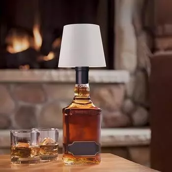 Беспроводная винная бутылка лампа 3 цвета яркость регулируемая перезаряжаемая беспроводная сенсорное управление светодиодный настольный чёрный