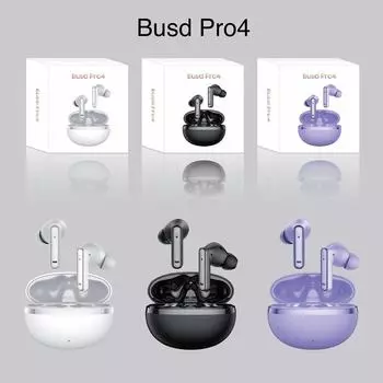 «Беспроводная внутриканальная гарнитура ENC Pro4: Настоящее стерео, активное шумоподавление, водонепроницаемость чёрный