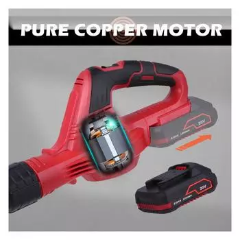 Беспроводная воздуходувка Электрическая воздуходувка 20 В, 2,0 Ач, литиевая батарея и зарядное устройство в комплекте