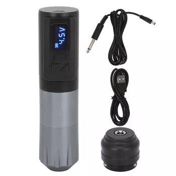 Беспроводная вращающаяся ручка для татуировки 1800 мАч, OLED, ход 3,5 мм, быстрая зарядка, картридж 2 в 1, тату-машинка