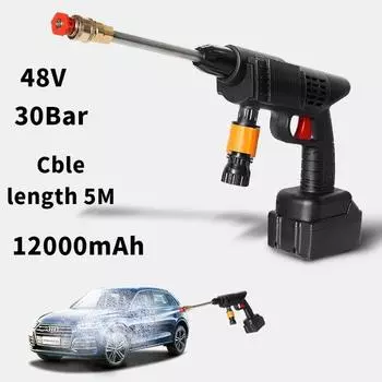 Беспроводная высоковольтная автомойка для полива цветов и овощей, пистолет для мойки автомобилей 12V