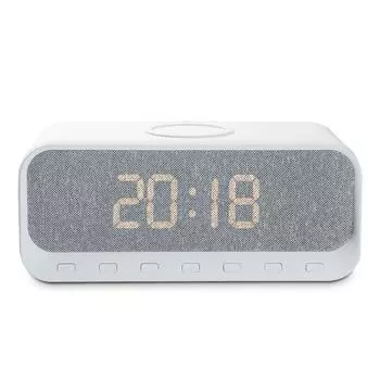 Беспроводная зарядка настольный будильник переключатель FM режим свободно добавить веселья в жизнь