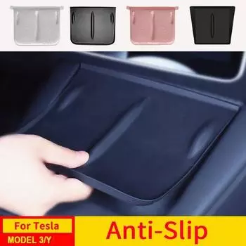 Беспроводная зарядная панель для Tesla Model 3 Y и Highland 2024 2023 2022 Аксессуары Органайзер для центральной консоли Коврики для зарядной станции