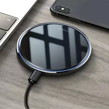 Беспроводная зарядная подставка, настольная ультратонкая док-станция для быстрой зарядки мобильных телефонов для iPhone 16 15 14 13 Samsung Note Xiaomi