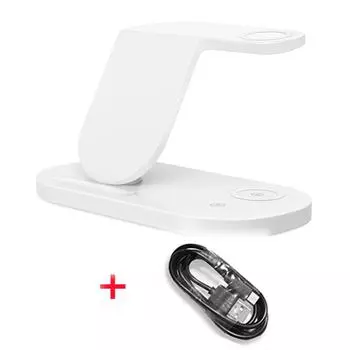 Беспроводная зарядная станция 3 в 1 для Galaxy Watch 6 5pro 4, быстрая зарядка для Samsung S23ultra S22 S21 S20 Active 2 Lte Buds Pro as picture