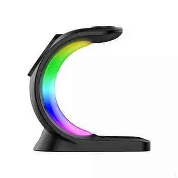 Беспроводная зарядная станция 3 в 1, подставка для деловых поездок чёрный