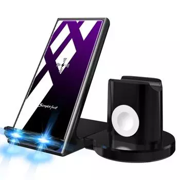 Беспроводная зарядная станция 6 в 1, быстрая зарядка для Bluetooth-гарнитуры для Airpods, часы Forapple для телефона, универсальное магнитное зарядное устройство universal