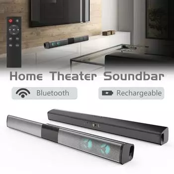 Беспроводная звуковая панель Bluetooth Hi-Fi динамик ТВ домашний кинотеатр Саундбар для ТВ-выхода 3,5 мм