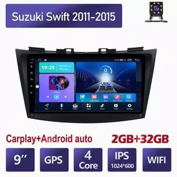 Беспроводное автомобильное радио Carplay для Suzuki Swift 2011-2015 Android мультимедийный видеоплеер GPS-навигация WIFI 2 + 32 ГБ 1+16GB