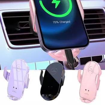 Беспроводное автомобильное зарядное устройство 66 Вт, автоматическое быстрое беспроводное зарядное устройство, держатель мобильного телефона, магнитное поглощение, инструмент для удержания телефона на лобовом стекле