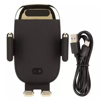 Беспроводное автомобильное зарядное устройство, быстрая зарядка, инфракрасный датчик, держатель для телефона, крепление для вентиляционного отверстия автомобиля, черное, 15 Вт